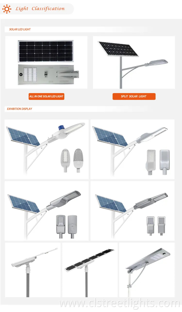 Cost-Effective Outdoor Efficient LED Solar Light All in Two Solar LED Outdoor Lighting 80W 100W 120W Street Light Solar LED Lamp
